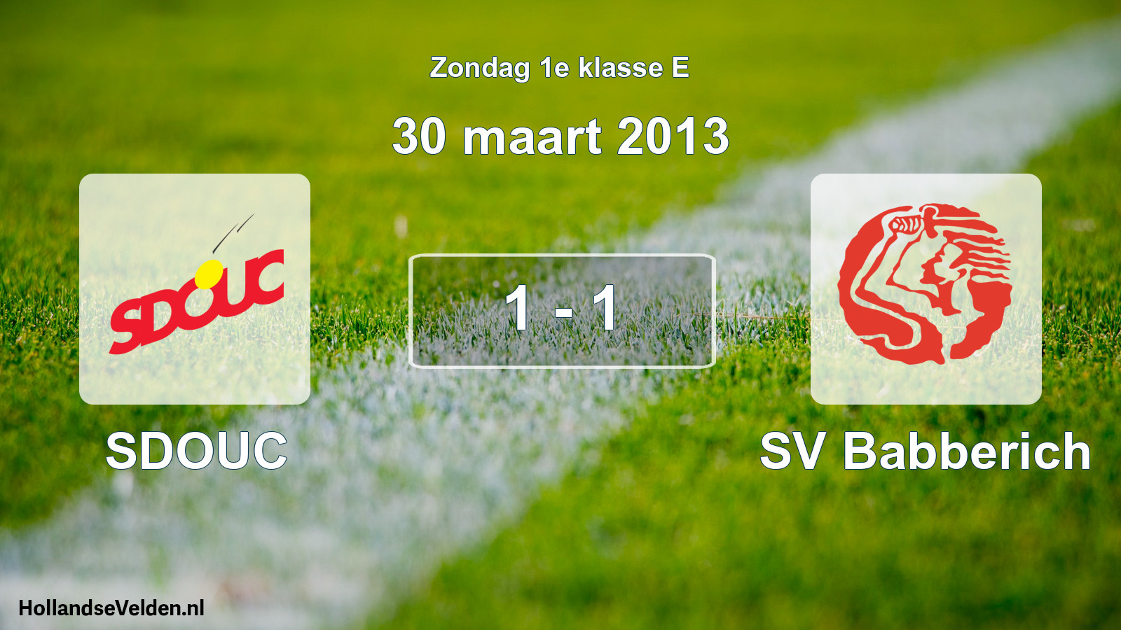Total number of matches played: SDOUC - SV Babberich 1 - 1 (30 March 2013)