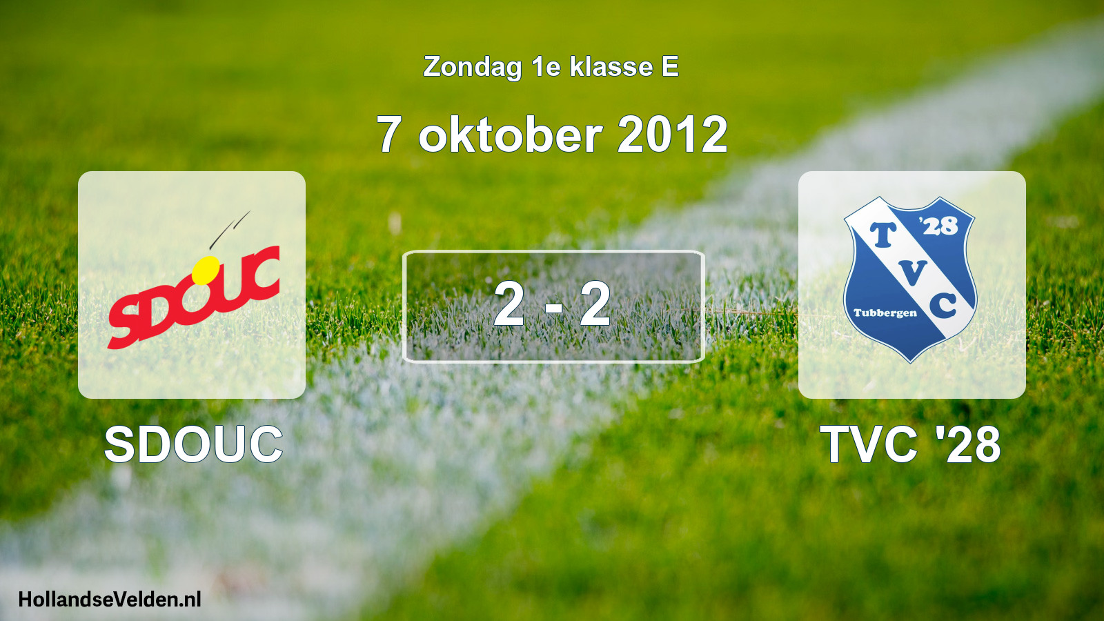 Total number of matches played: SDOUC - TVC '28 2 - 2 (7 October 2012)
