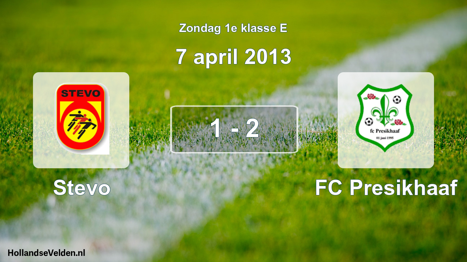 Total number of matches played: Stevo - FC Presikhaaf 1 - 2 (7 April 2013)