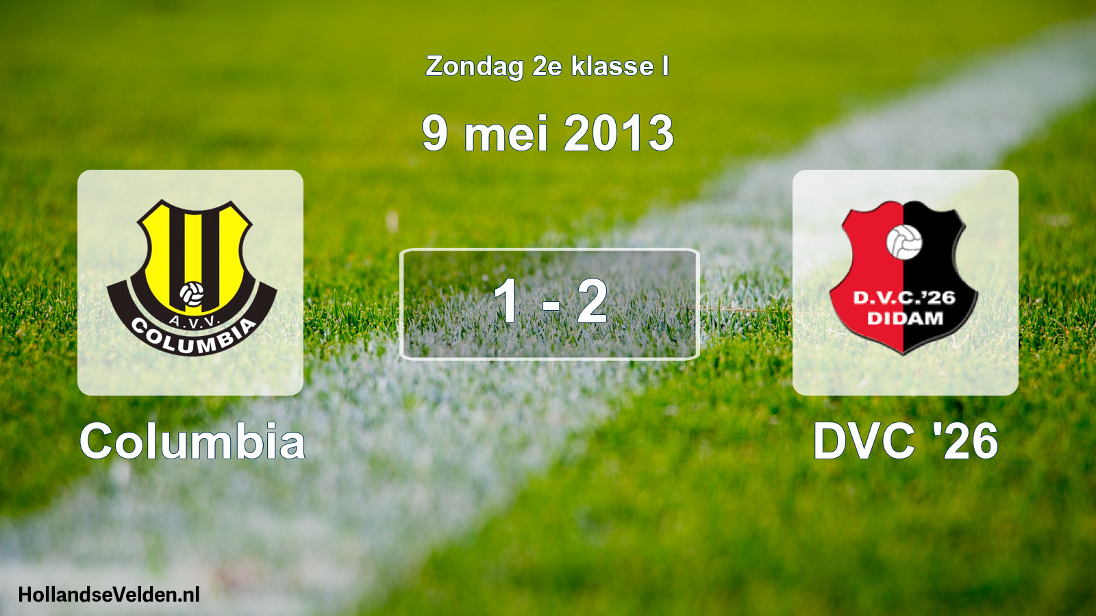 Total number of matches played: Columbia - DVC '26 1 - 2 (9 May 2013)