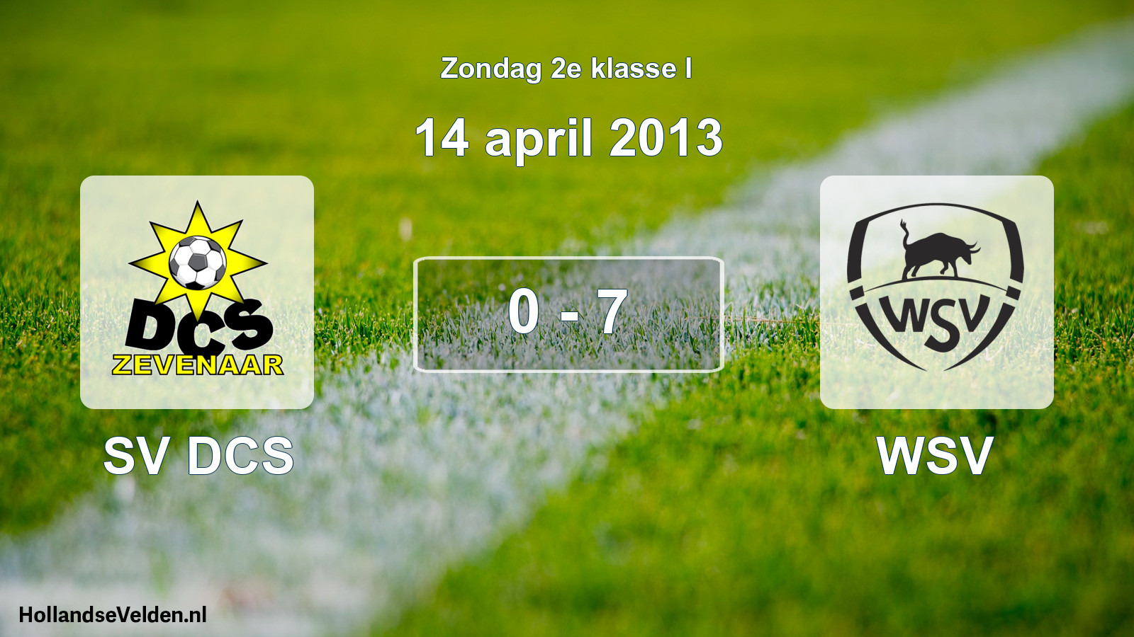 Total number of matches played: SV DCS - WSV 0 - 7 (14 April 2013)