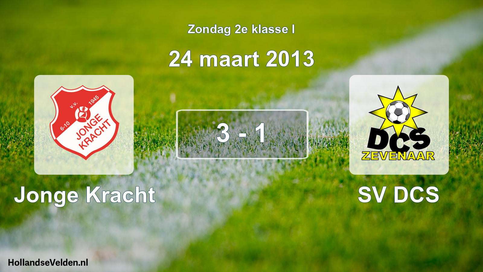 Total number of matches played: Jonge Kracht - SV DCS 3 - 1 (24 March 2013)