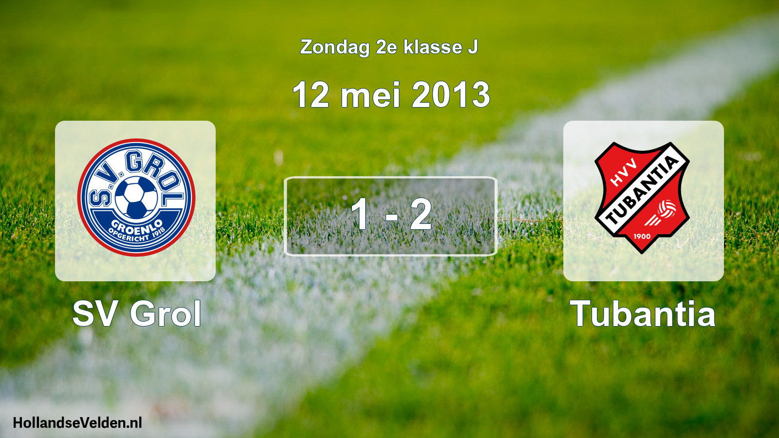 Total number of matches played: SV Grol - Tubantia 1 - 2 (12 May 2013)