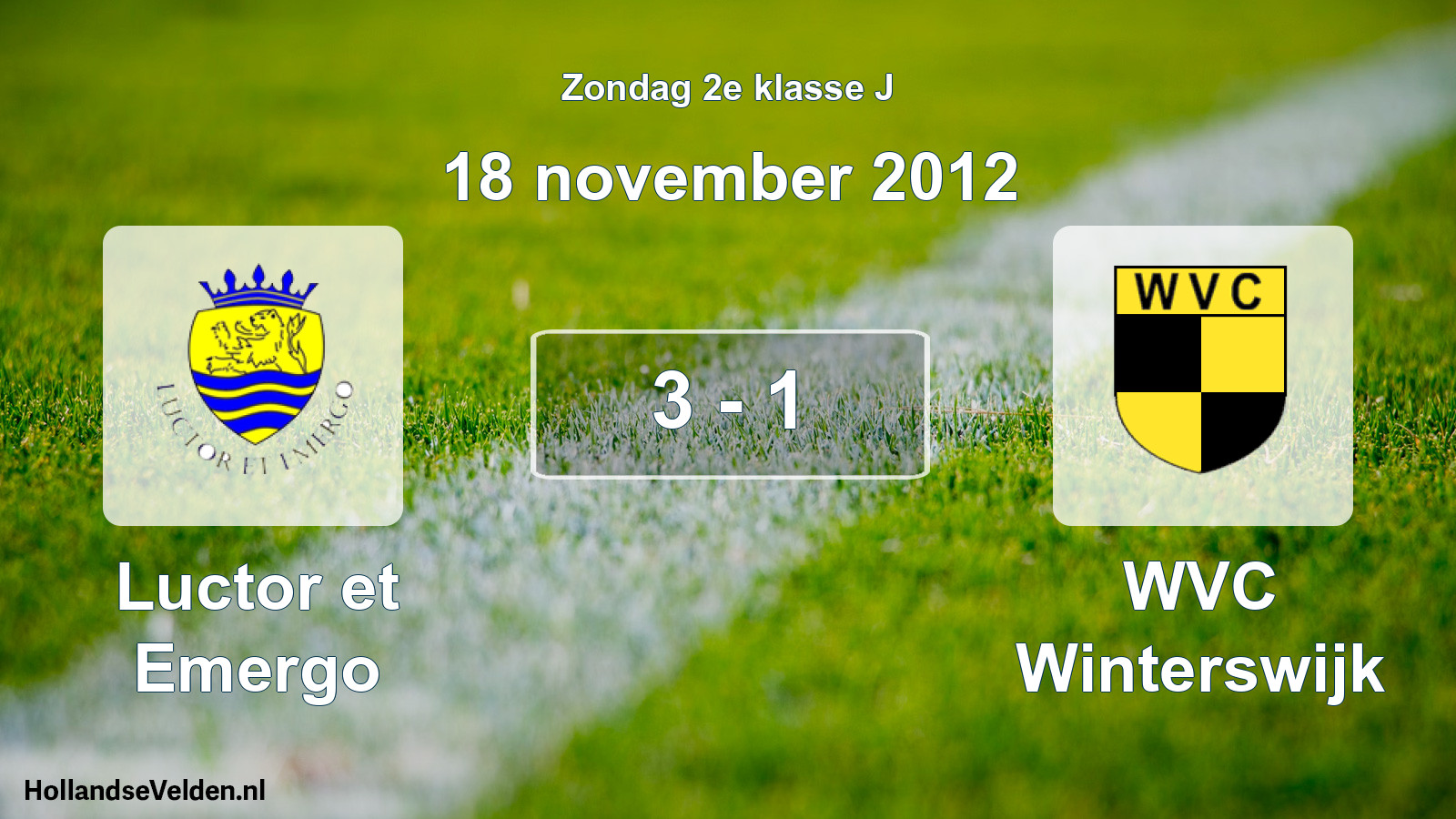 Total number of matches played: Luctor et Emergo - WVC Winterswijk 3 - 1 (18 November 2012)