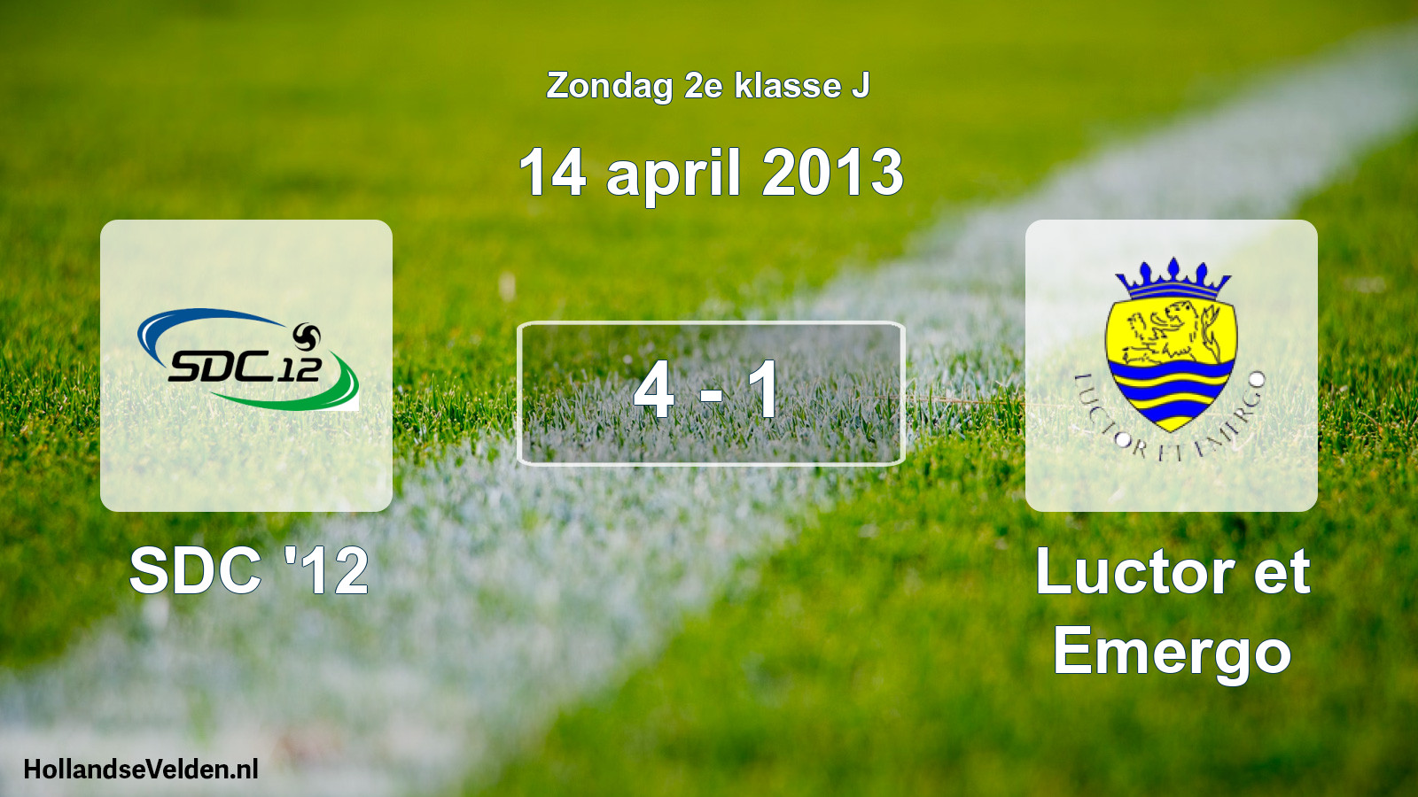 Total number of matches played: SDC '12 - Luctor et Emergo 4 - 1 (14 April 2013)