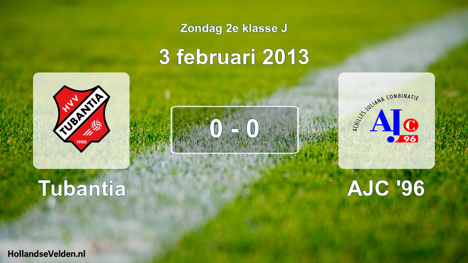 Total number of matches played: Tubantia - AJC '96 0 - 0 (3 February 2013)