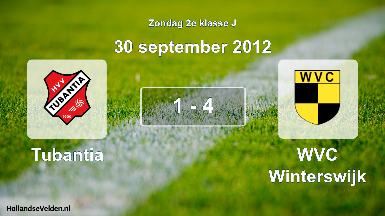 Total number of matches played: Tubantia - WVC Winterswijk 1 - 4 (30 September 2012)