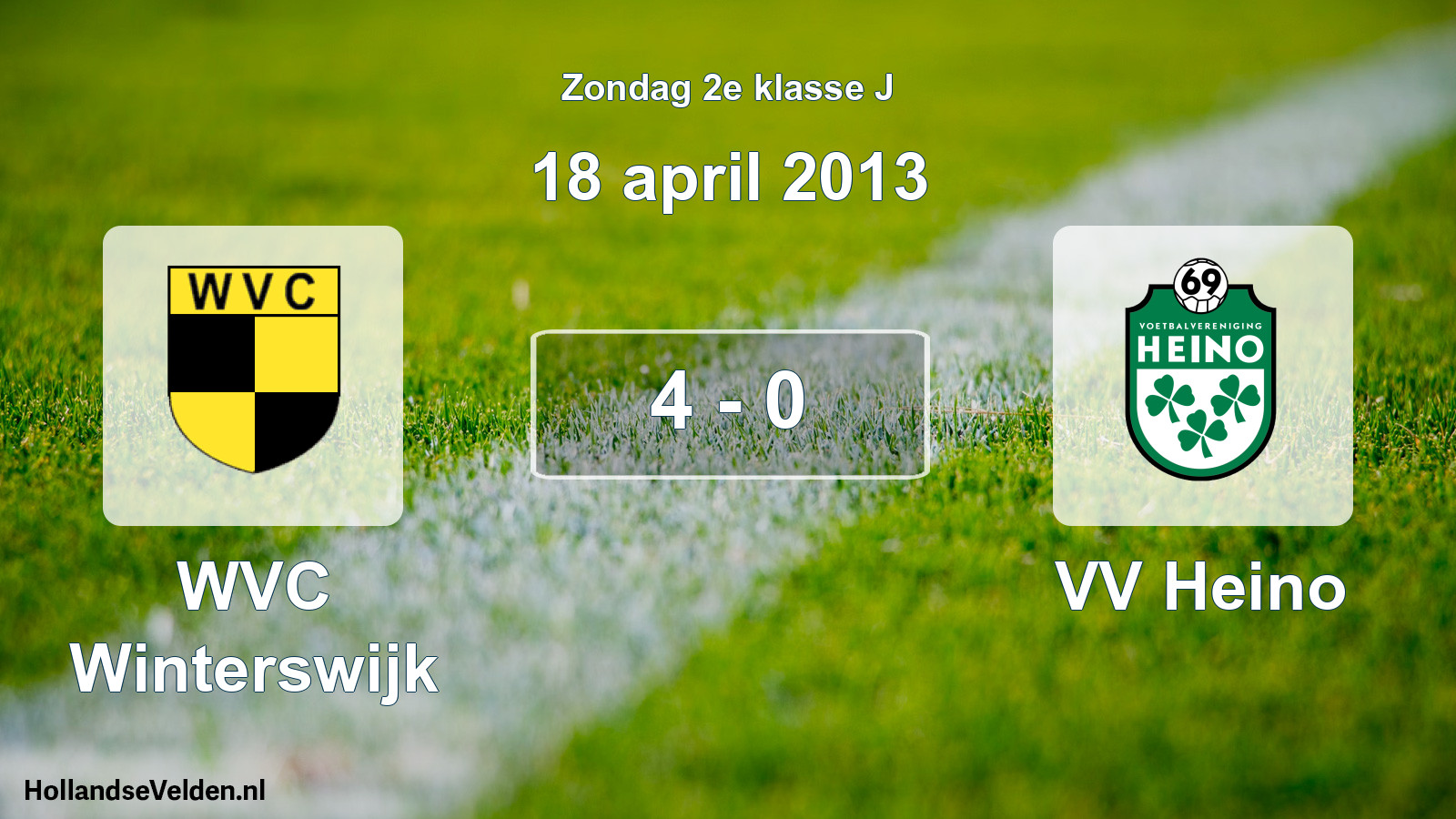 Total number of matches played: WVC Winterswijk - VV Heino 4 - 0 (18 April 2013)