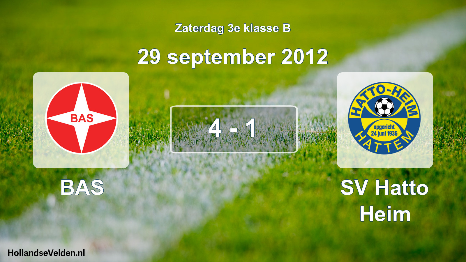 Total number of matches played: BAS - SV Hatto Heim 4 - 1 (29 September 2012)
