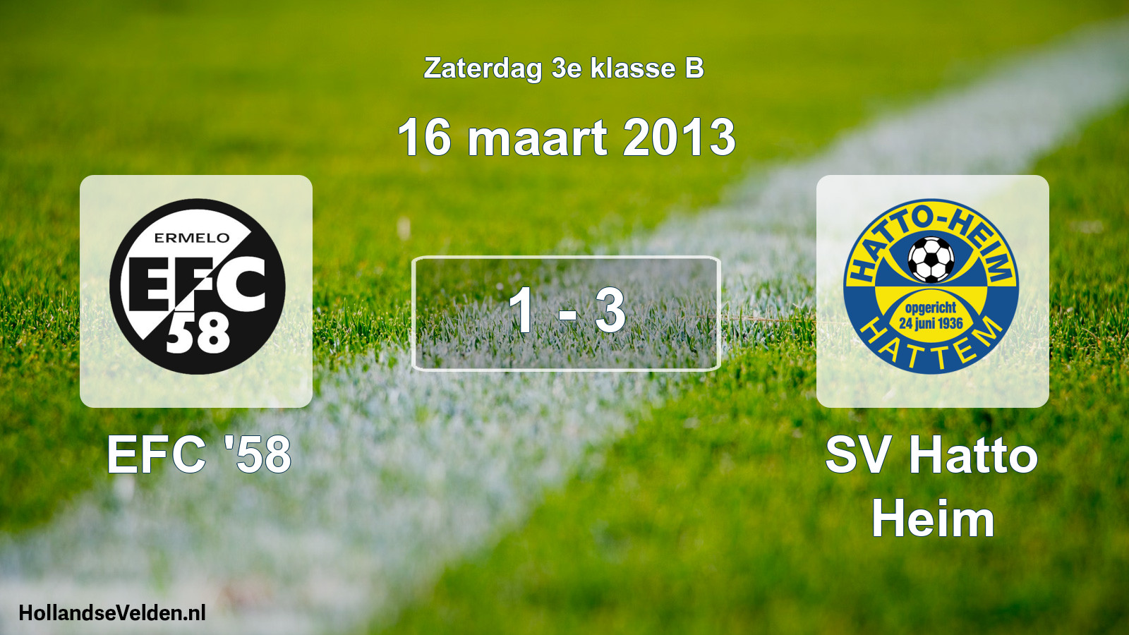 Total number of matches played: EFC '58 - SV Hatto Heim 1 - 3 (16 March 2013)