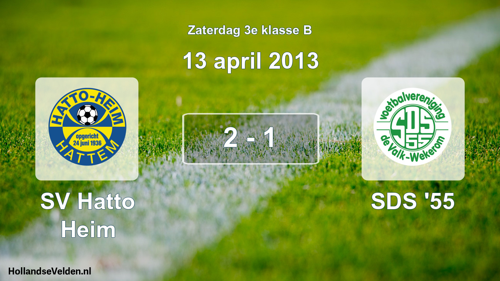 Total number of matches played: SV Hatto Heim - SDS '55 2 - 1 (13 April 2013)