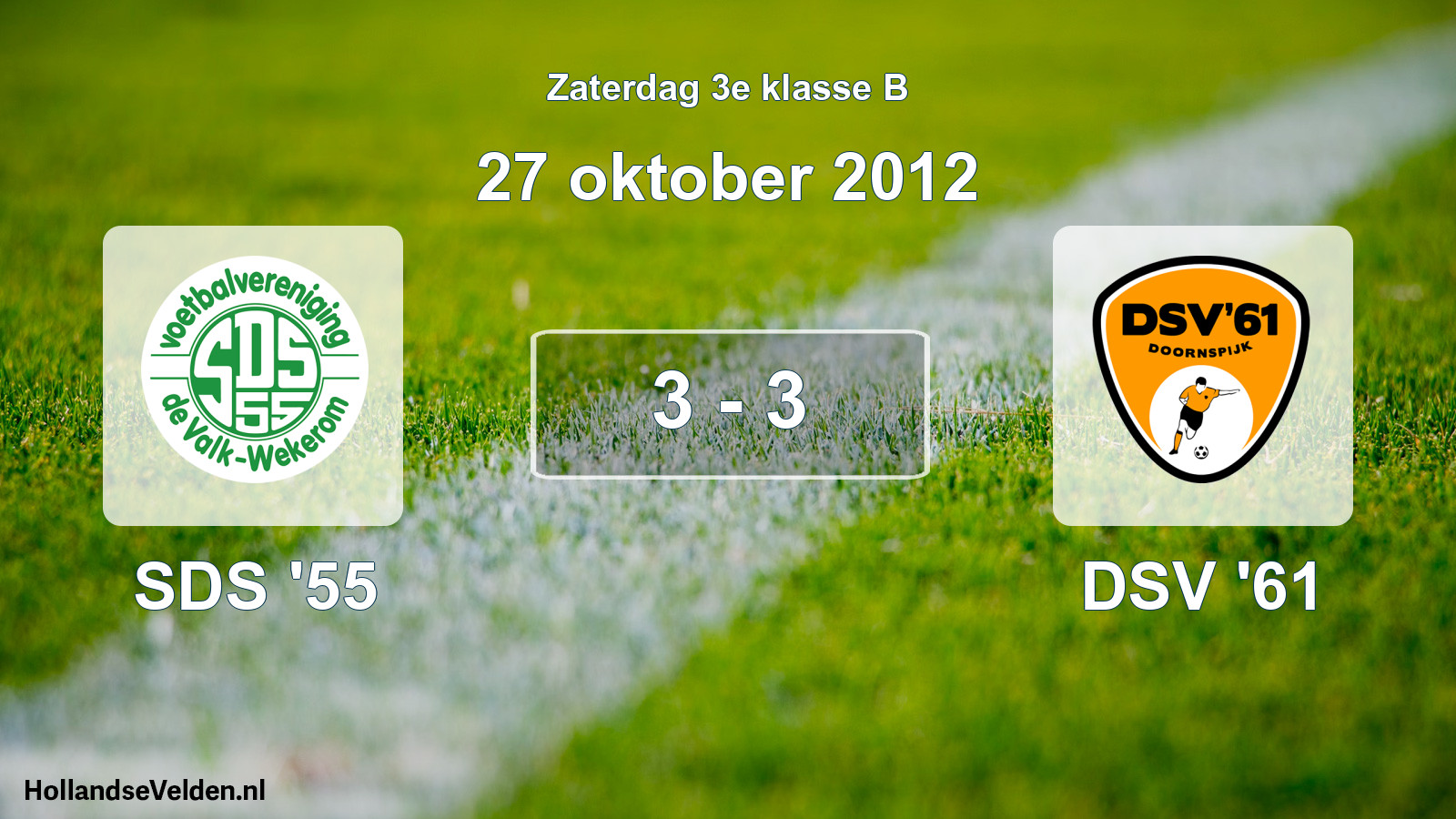 Total number of matches played: SDS '55 - DSV '61 3 - 3 (27 October 2012)