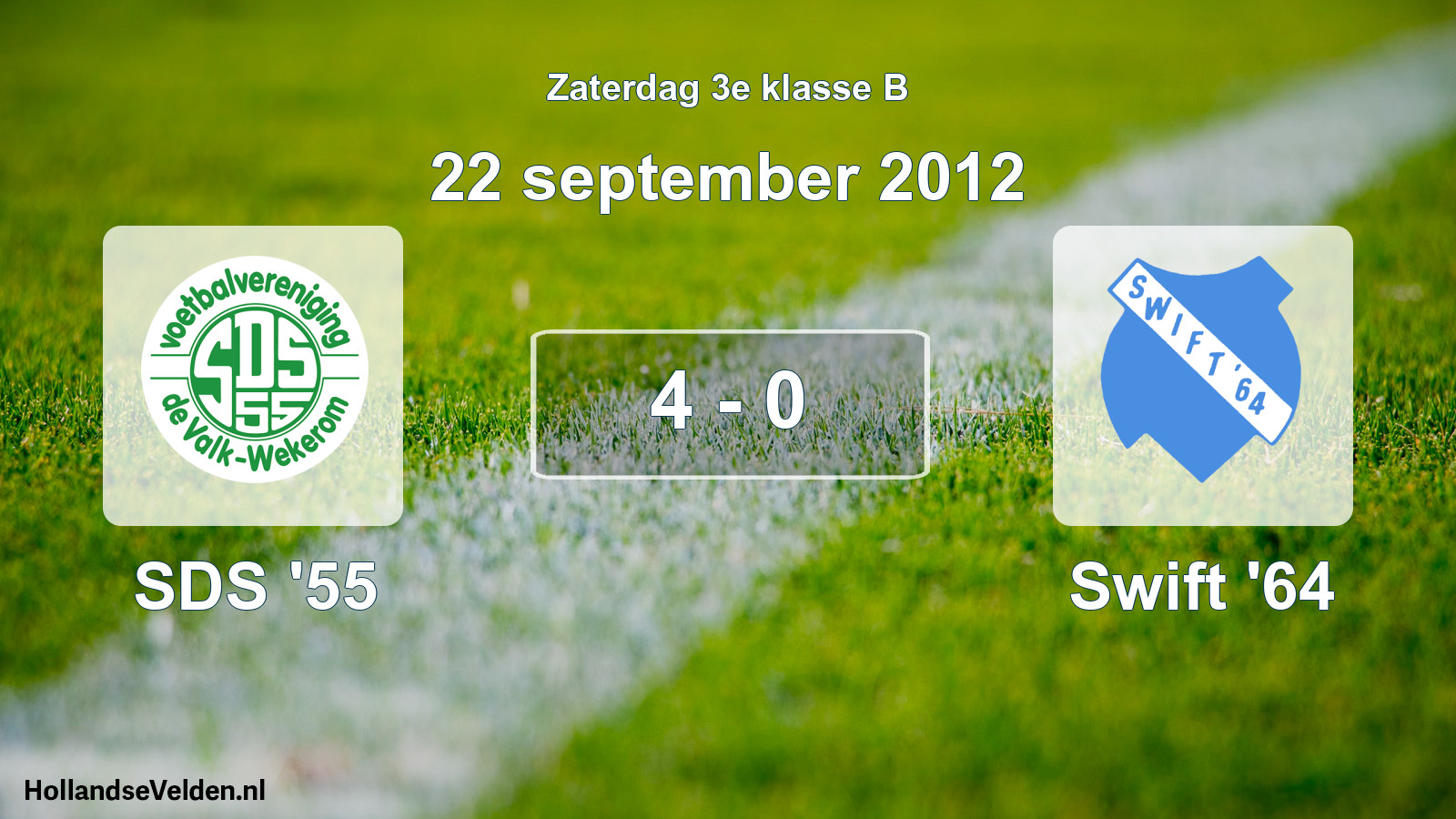 Total number of matches played: SDS '55 - Swift '64 4 - 0 (22 September 2012)