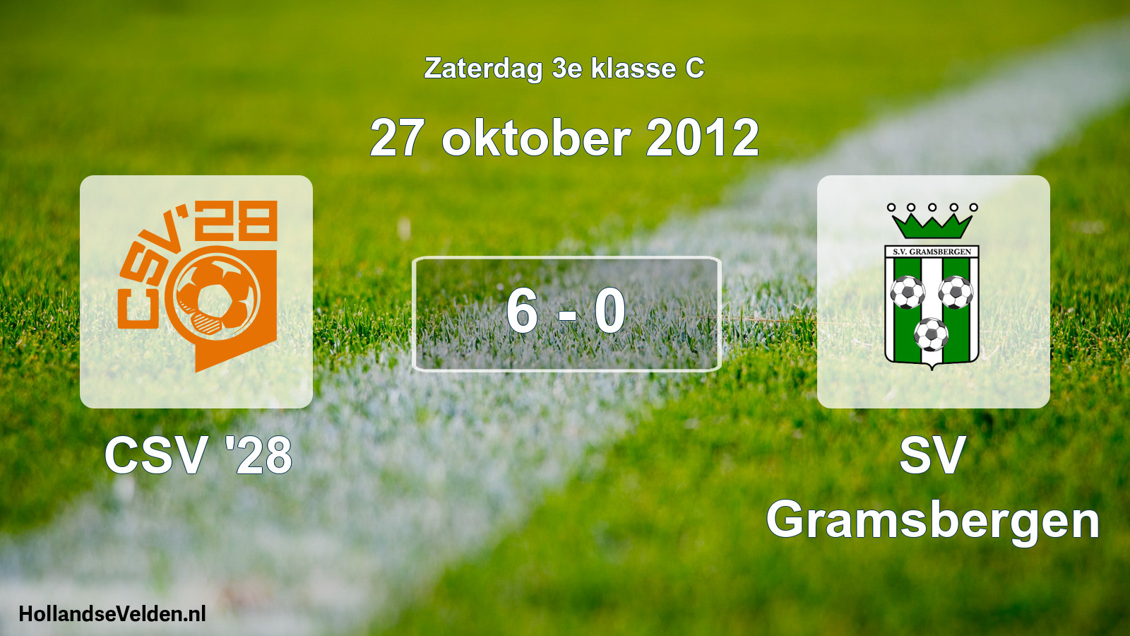 Total number of matches played: CSV '28 - SV Gramsbergen 6 - 0 (27 October 2012)