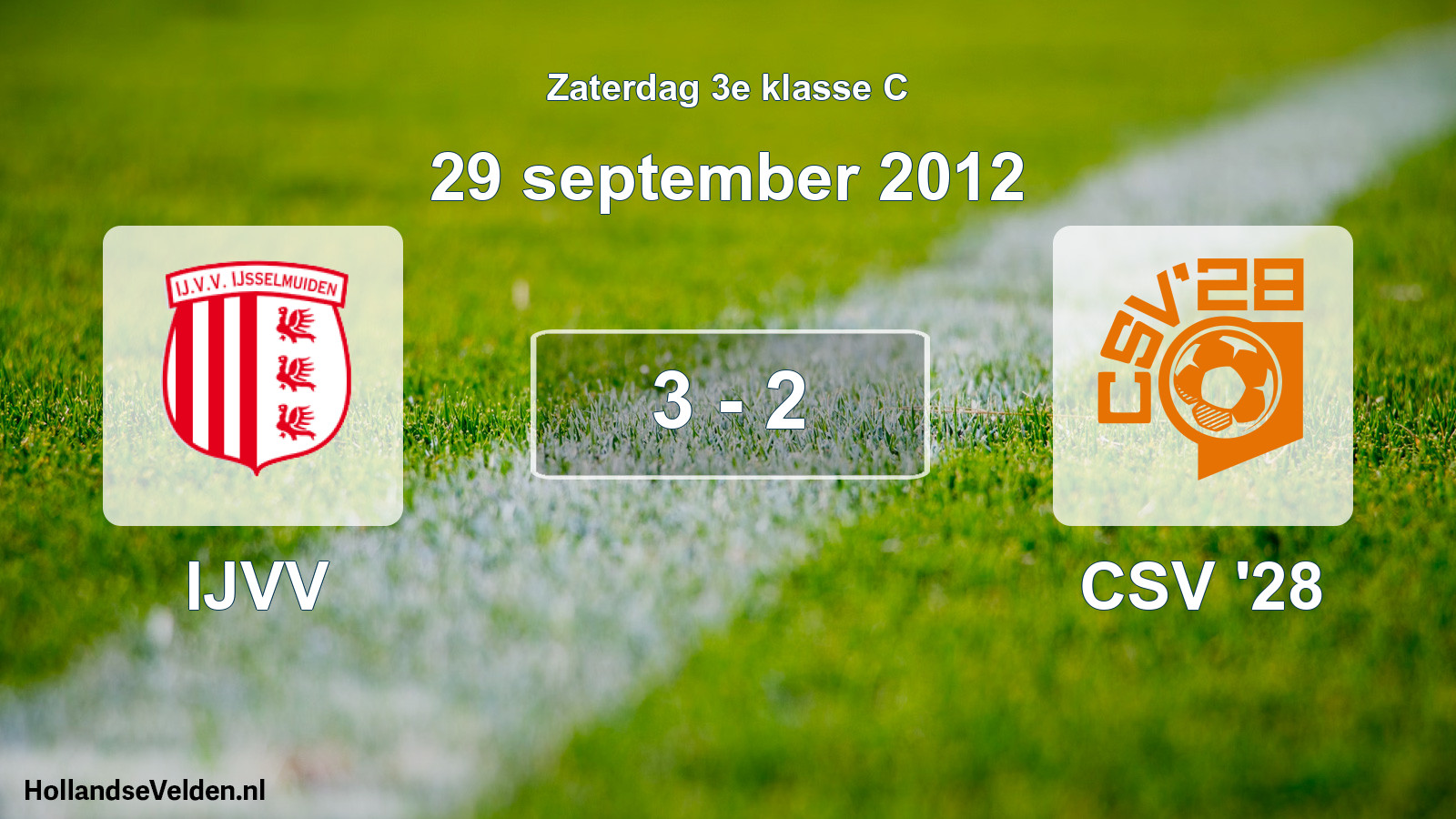 Total number of matches played: IJVV - CSV '28 3 - 2 (29 September 2012)