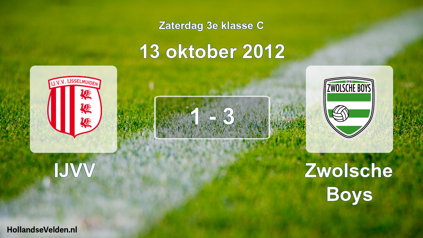 Total number of matches played: IJVV - Zwolsche Boys 1 - 3 (13 October 2012)