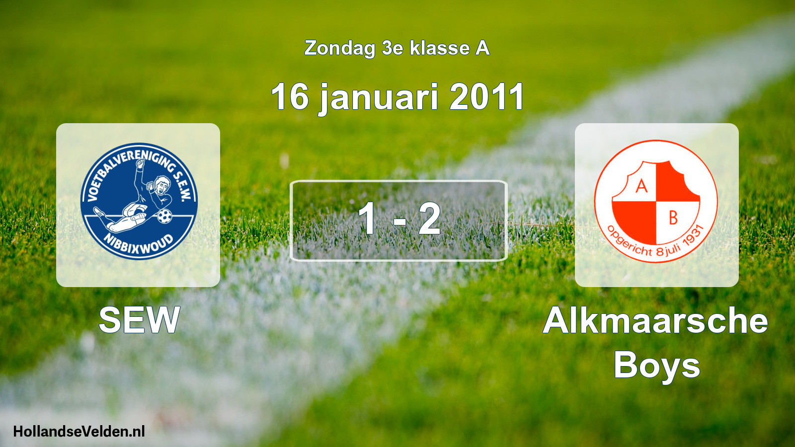 Total number of matches played: SEW - Alkmaarsche Boys 1 - 2 (16 January 2011)
