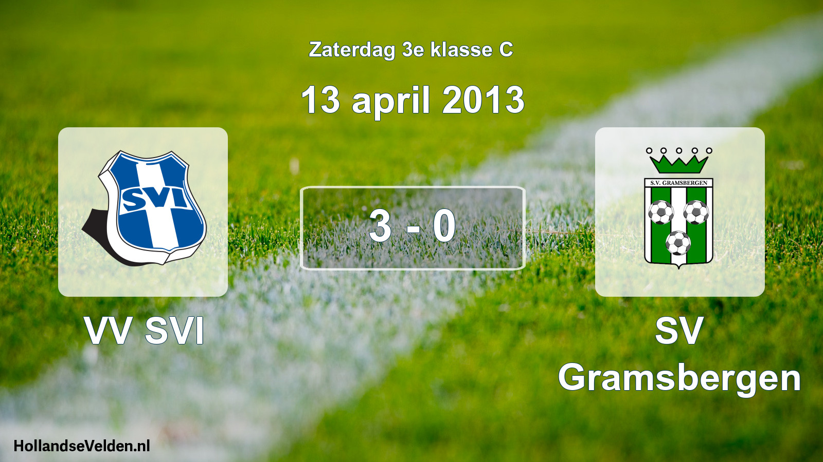 Total number of matches played: VV SVI - SV Gramsbergen 3 - 0 (13 April 2013)