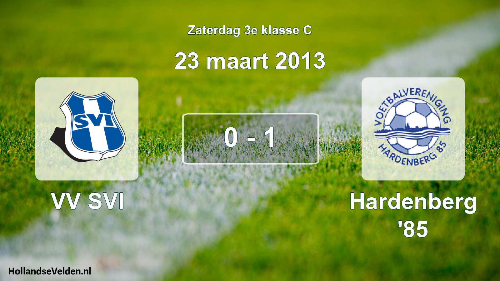 Total number of matches played: VV SVI - Hardenberg '85 0 - 1 (23 March 2013)