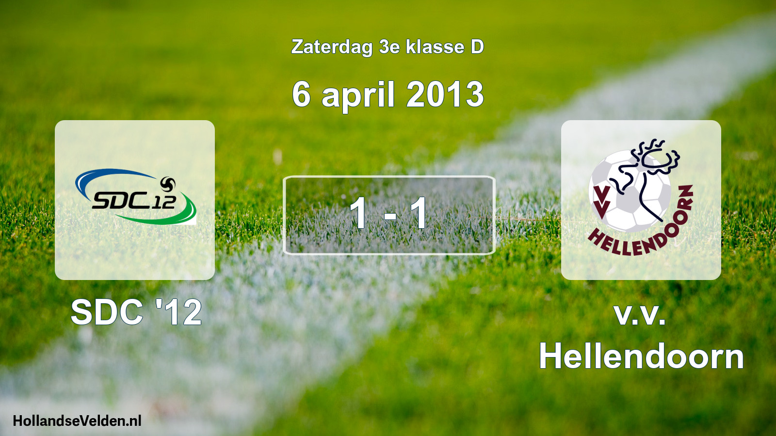 Total number of matches played: SDC '12 - v.v. Hellendoorn 1 - 1 (6 April 2013)