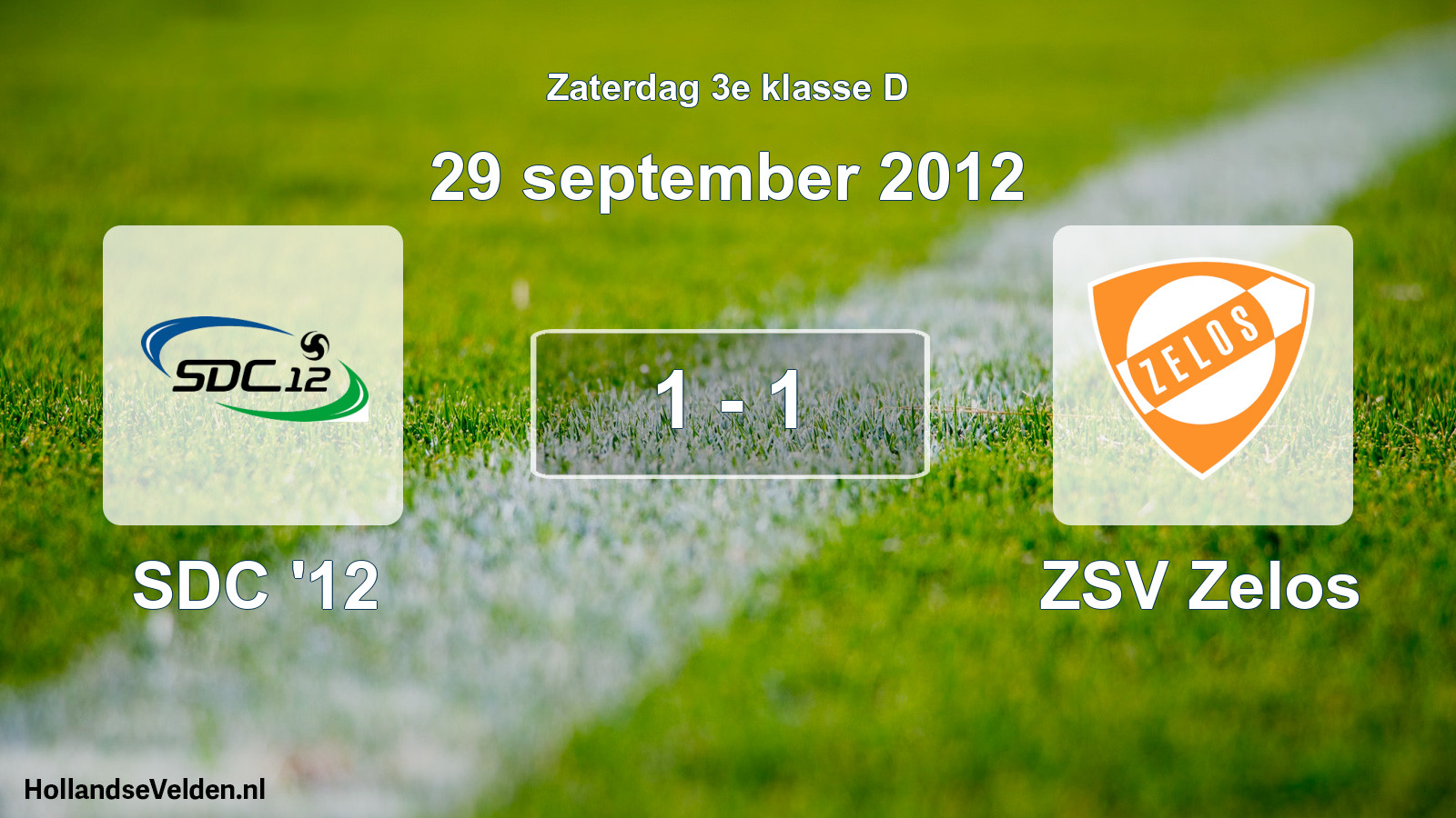 Total number of matches played: SDC '12 - ZSV Zelos 1 - 1 (29 September 2012)