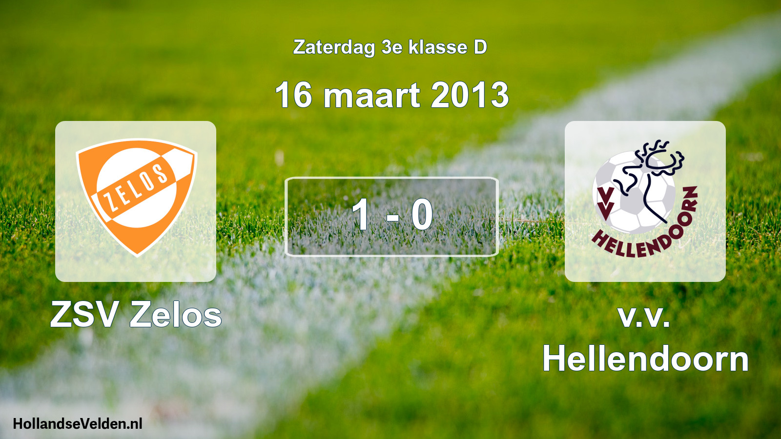 Total number of matches played: ZSV Zelos - v.v. Hellendoorn 1 - 0 (16 March 2013)