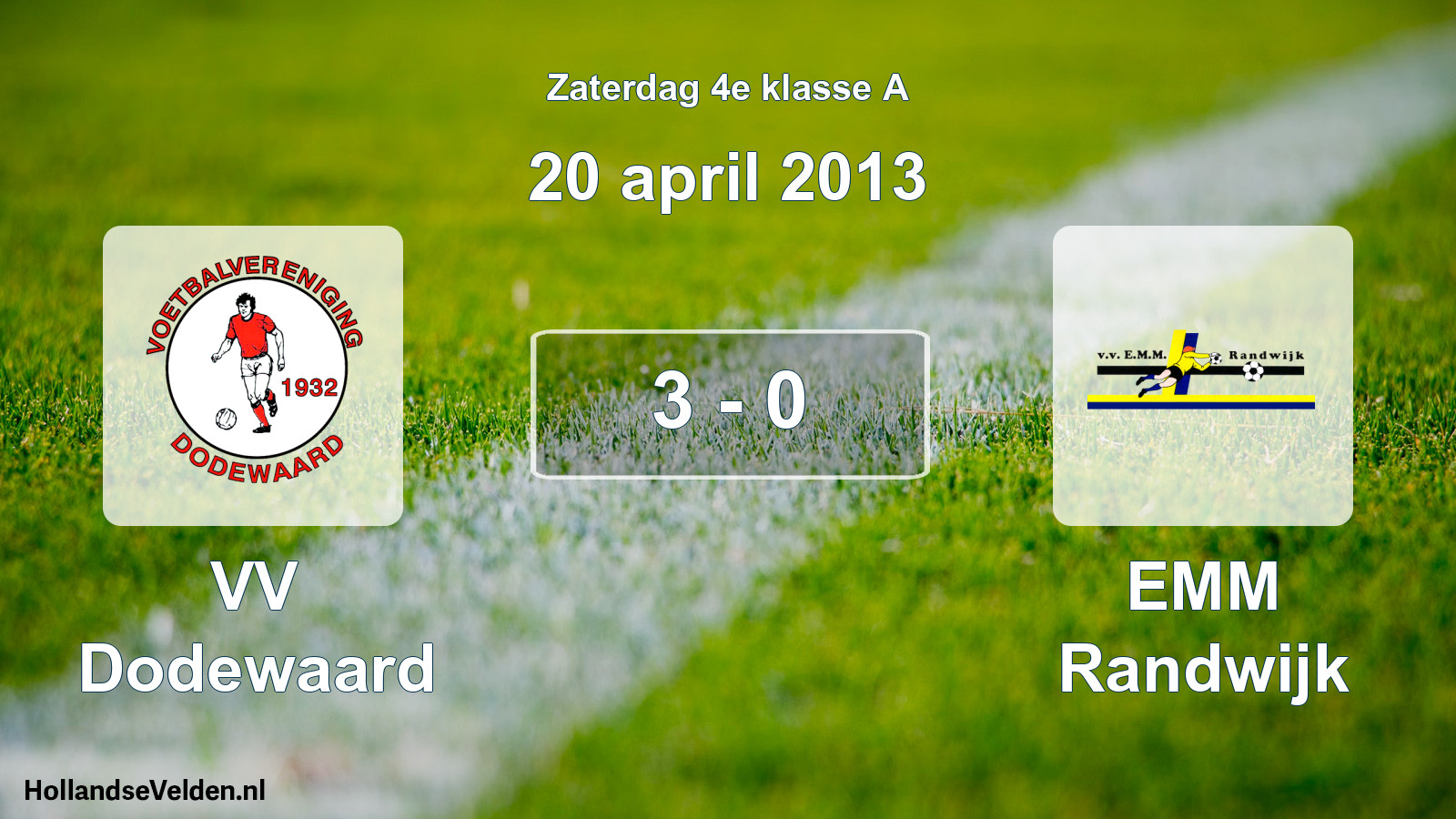 Total number of matches played: VV Dodewaard - EMM Randwijk 3 - 0 (20 April 2013)