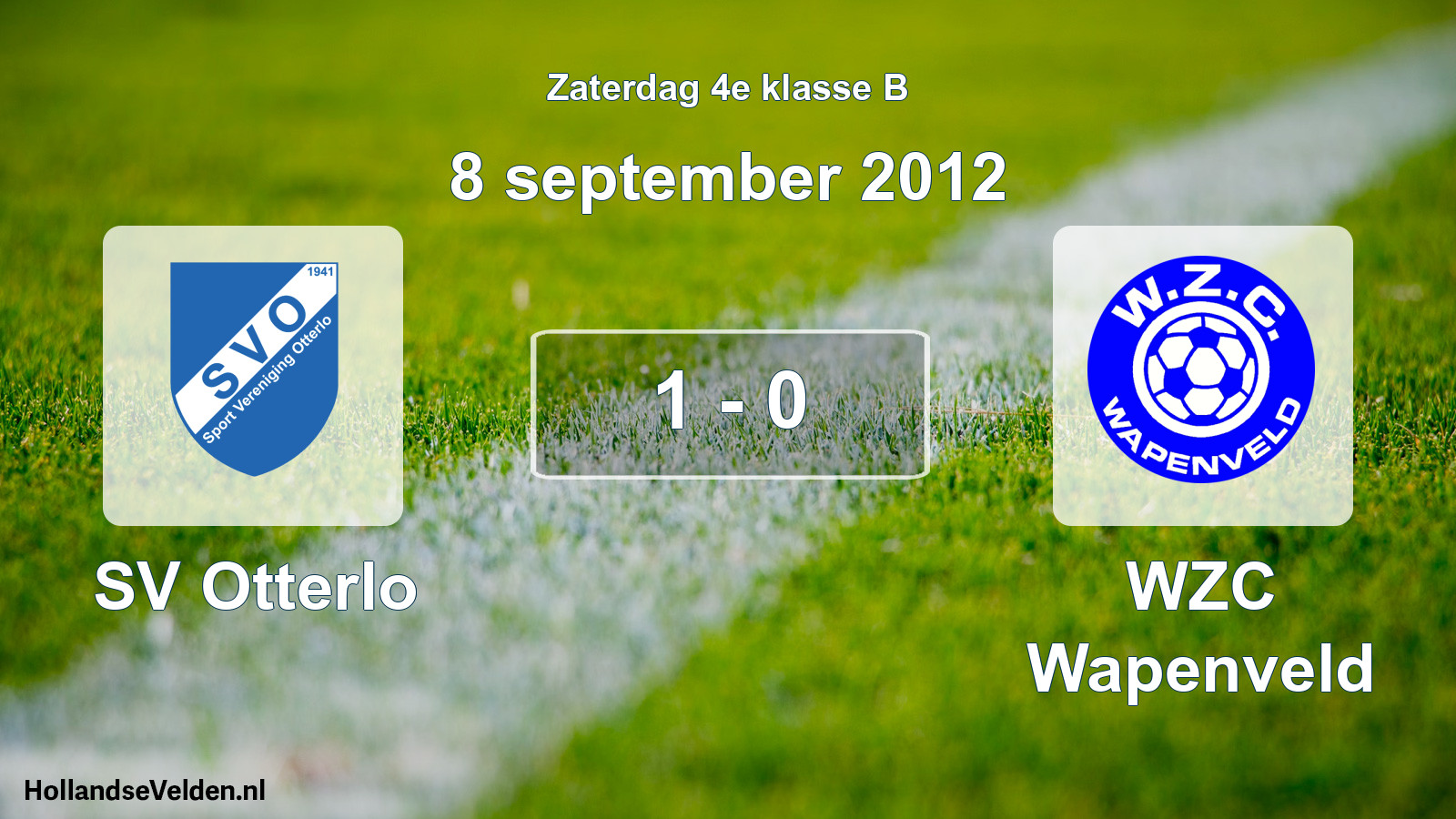 Total number of matches played: SV Otterlo - WZC Wapenveld 1 - 0 (8 September 2012)