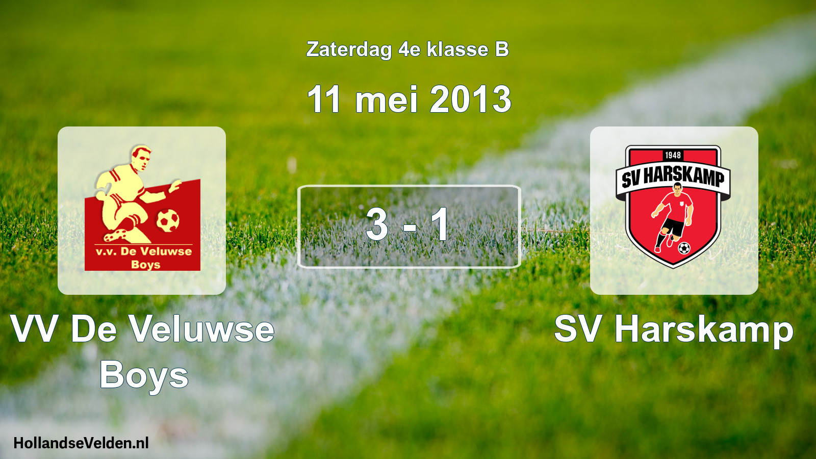 Total number of matches played: VV De Veluwse Boys - SV Harskamp 3 - 1 (11 May 2013)