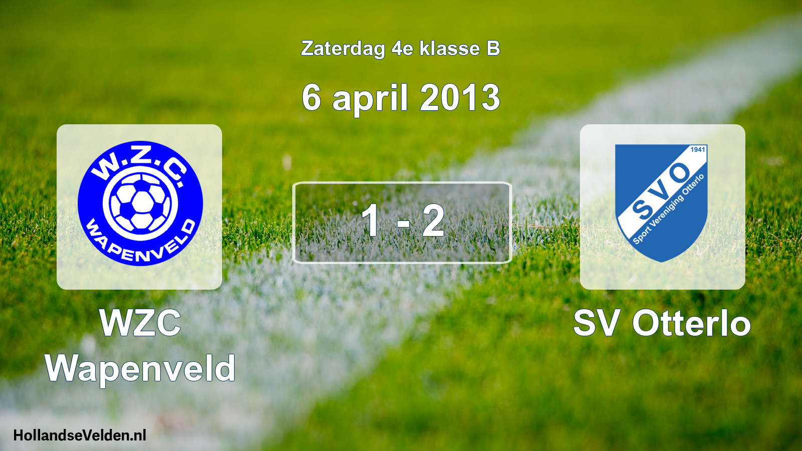 Total number of matches played: WZC Wapenveld - SV Otterlo 1 - 2 (6 April 2013)