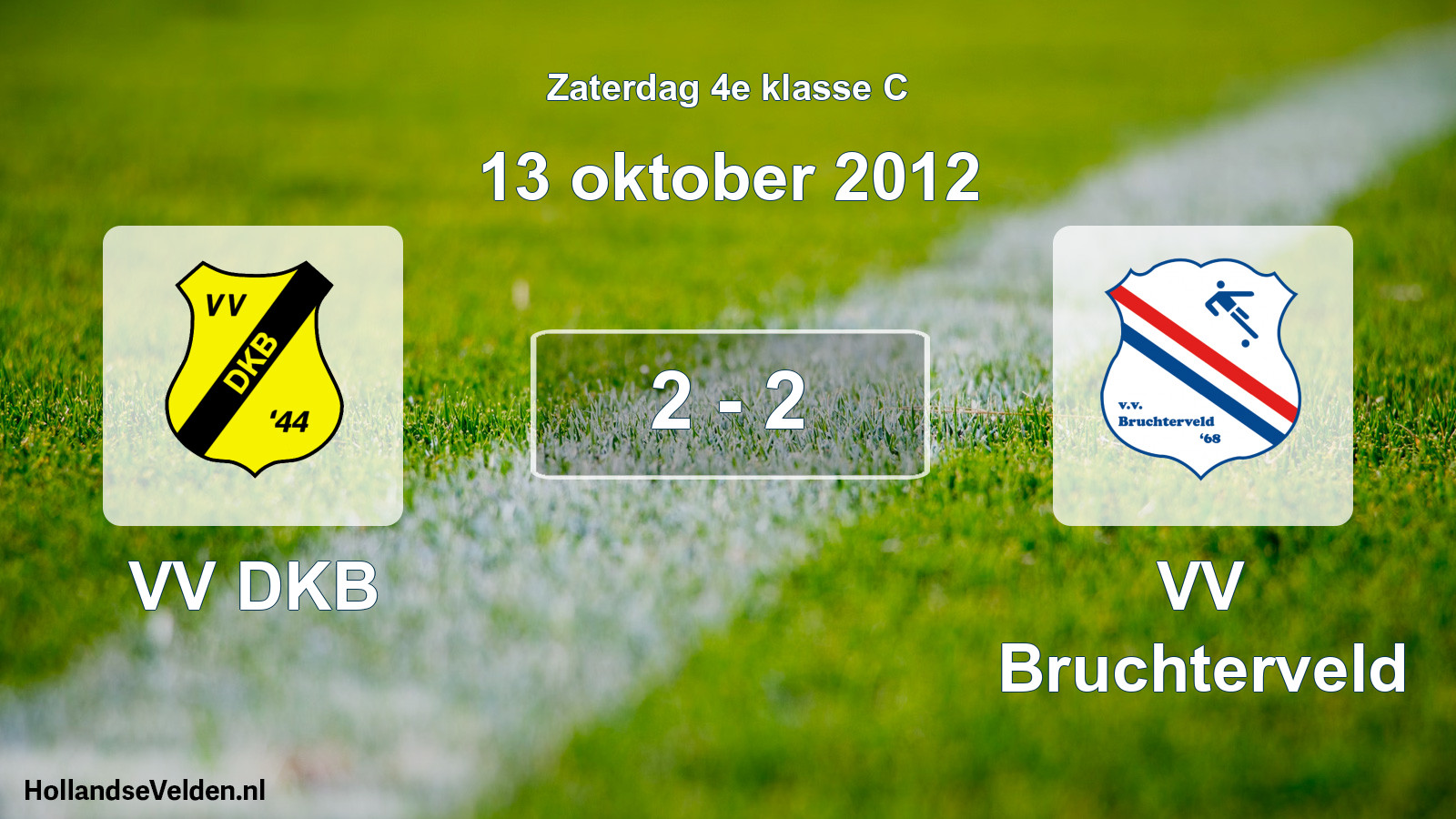 Total number of matches played: VV DKB - VV Bruchterveld 2 - 2 (13 October 2012)