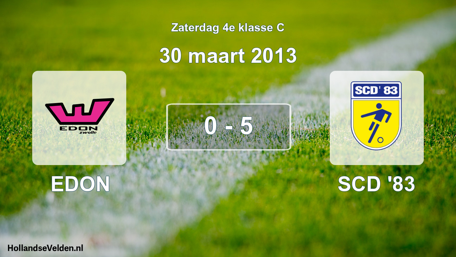 Total number of matches played: EDON - SCD '83 0 - 5 (30 March 2013)