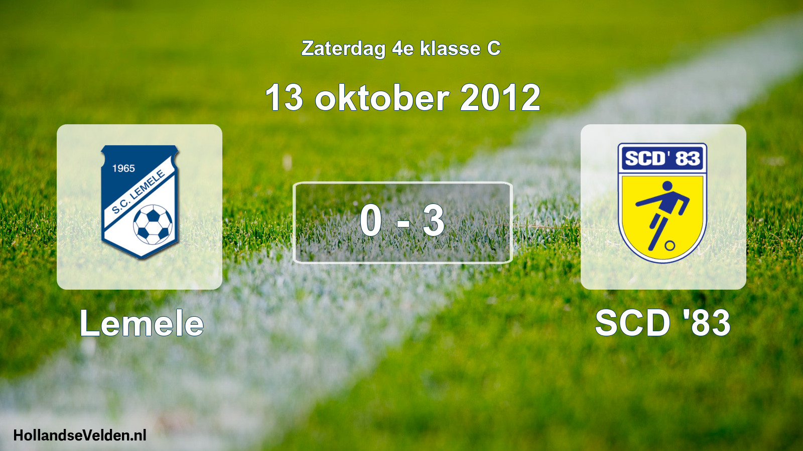 Total number of matches played: Lemele - SCD '83 0 - 3 (13 October 2012)