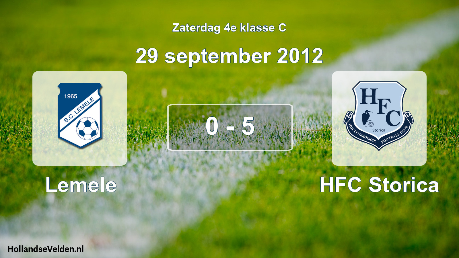 Total number of matches played: Lemele - HFC Storica 0 - 5 (29 September 2012)
