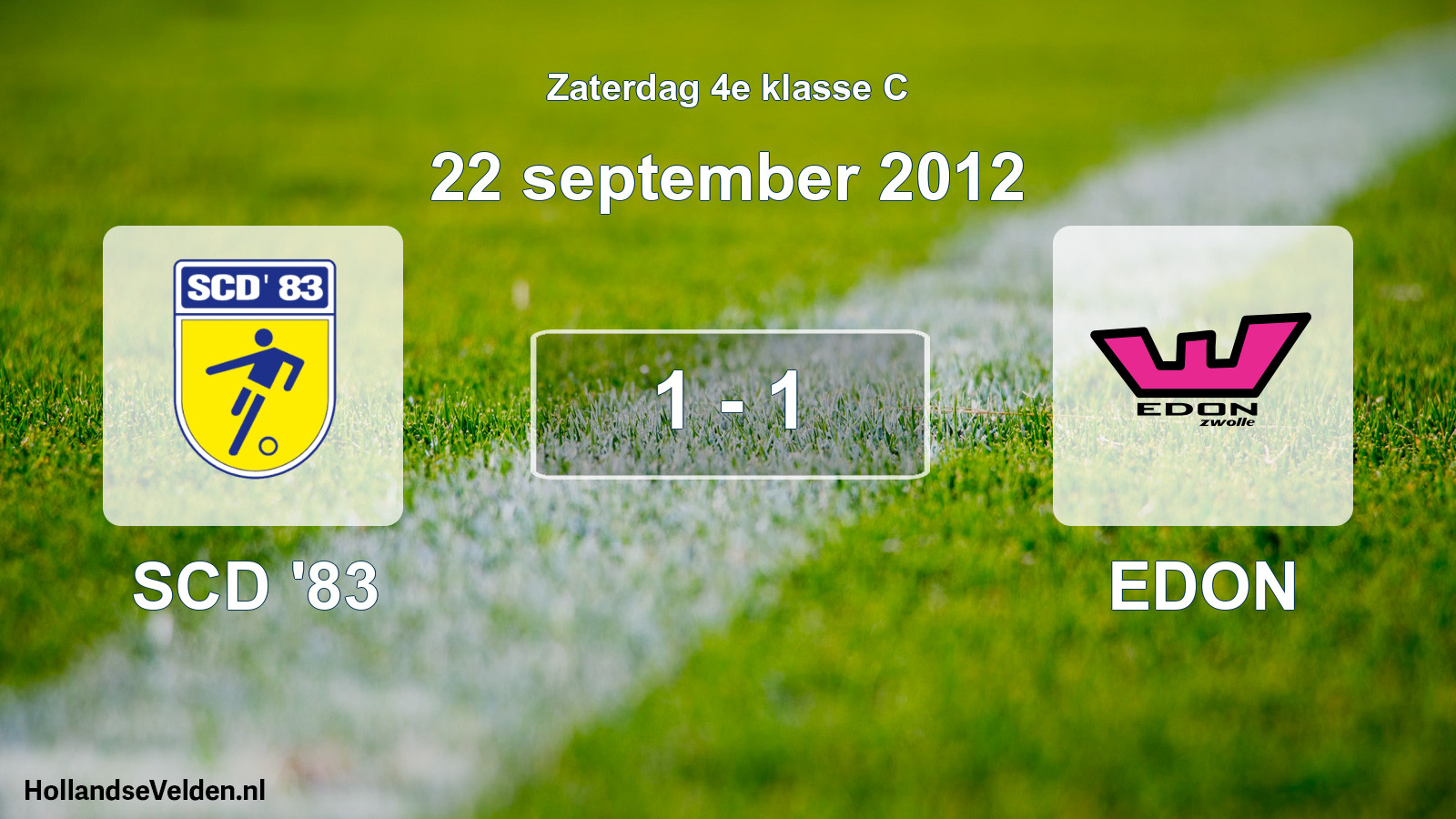 Total number of matches played: SCD '83 - EDON 1 - 1 (22 September 2012)