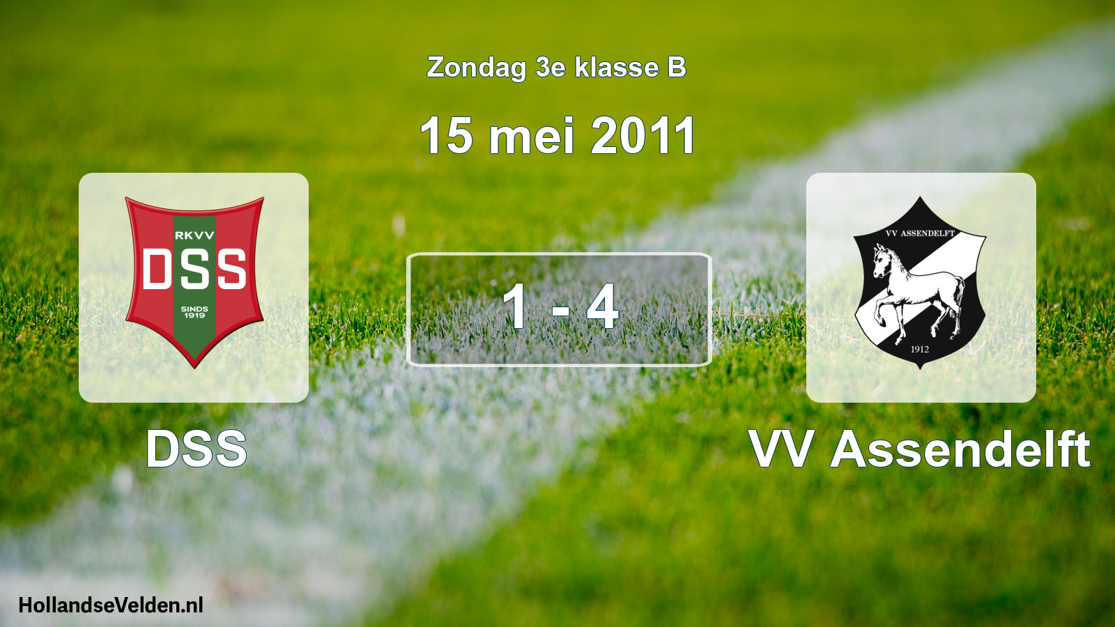 Total number of matches played: DSS - VV Assendelft 1 - 4 (15 May 2011)