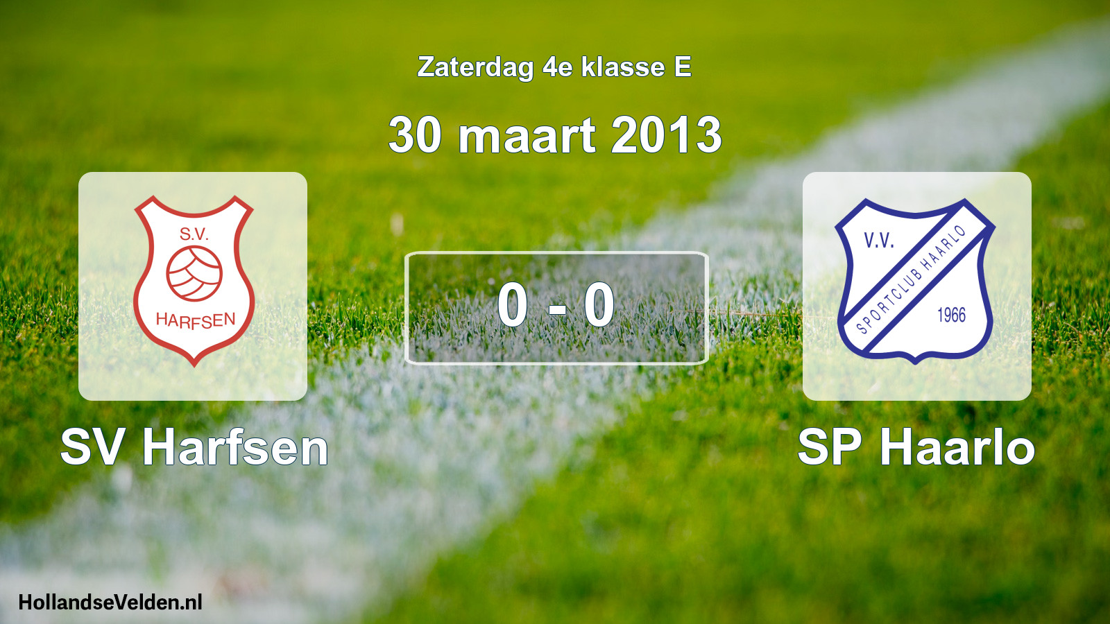 Total number of matches played: SV Harfsen - SP Haarlo 0 - 0 (30 March 2013)