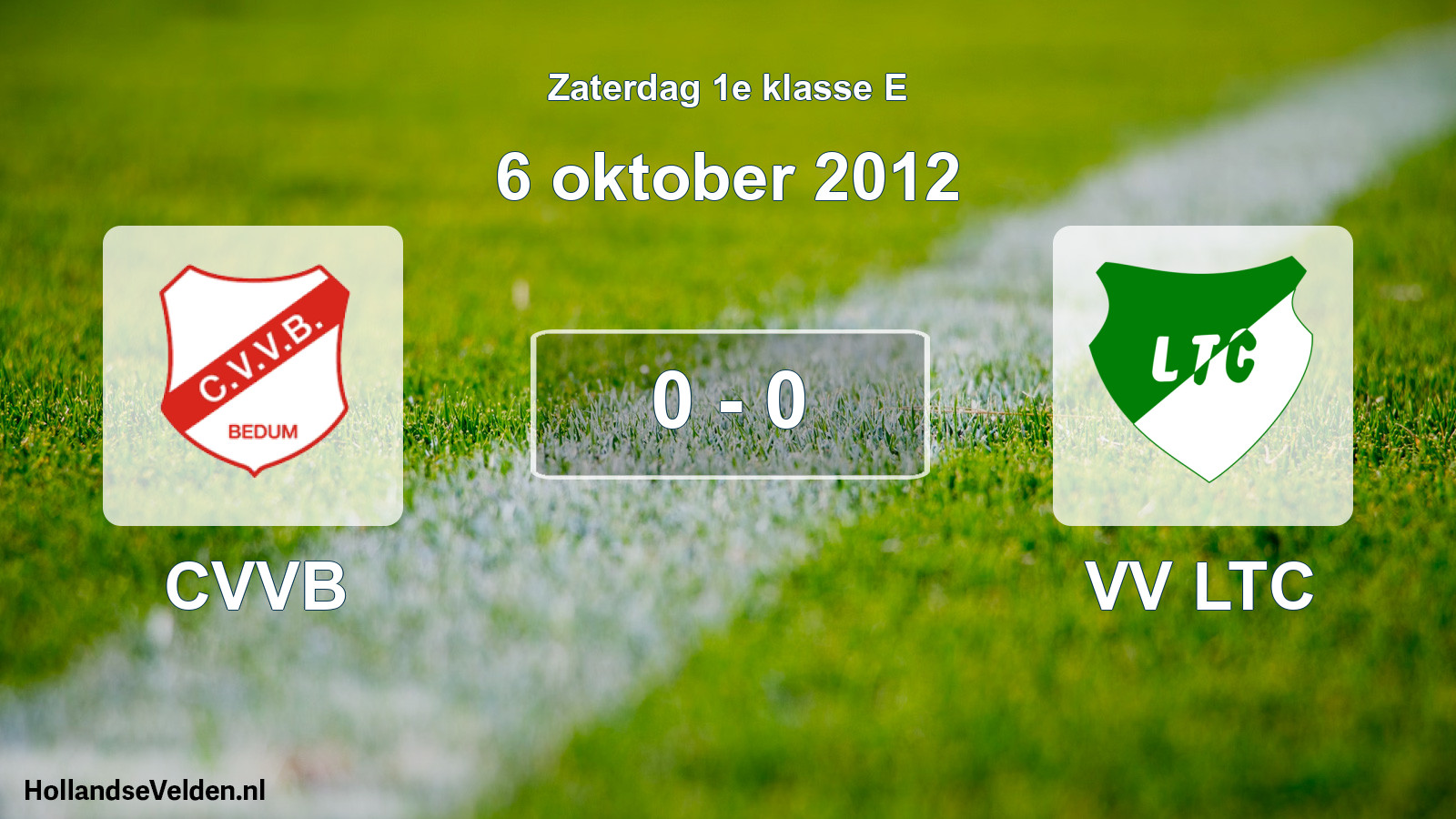 Total number of matches played: CVVB - VV LTC 0 - 0 (6 October 2012)