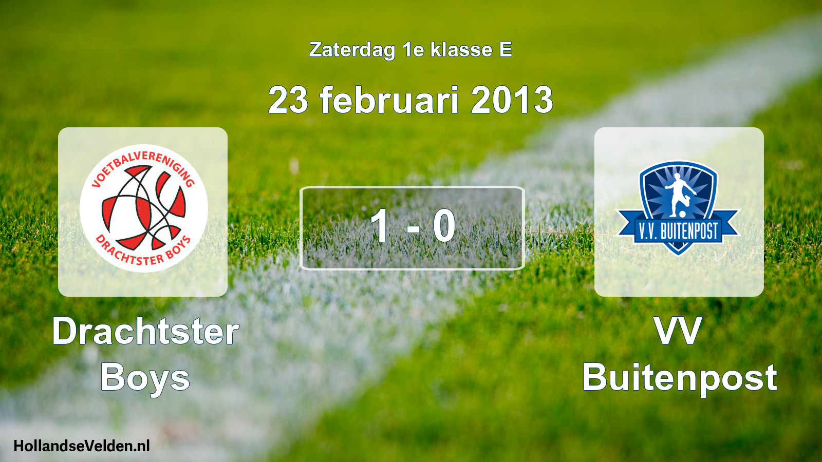 Total number of matches played: Drachtster Boys - VV Buitenpost 1 - 0 (23 February 2013)