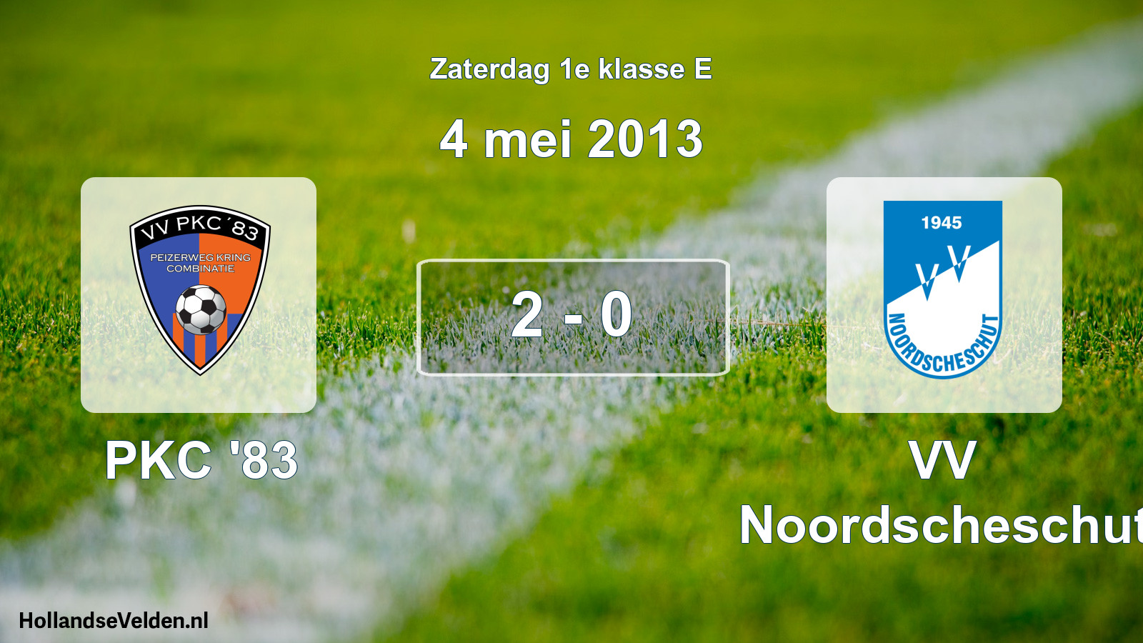 Total number of matches played: PKC '83 - VV Noordscheschut 2 - 0 (4 May 2013)