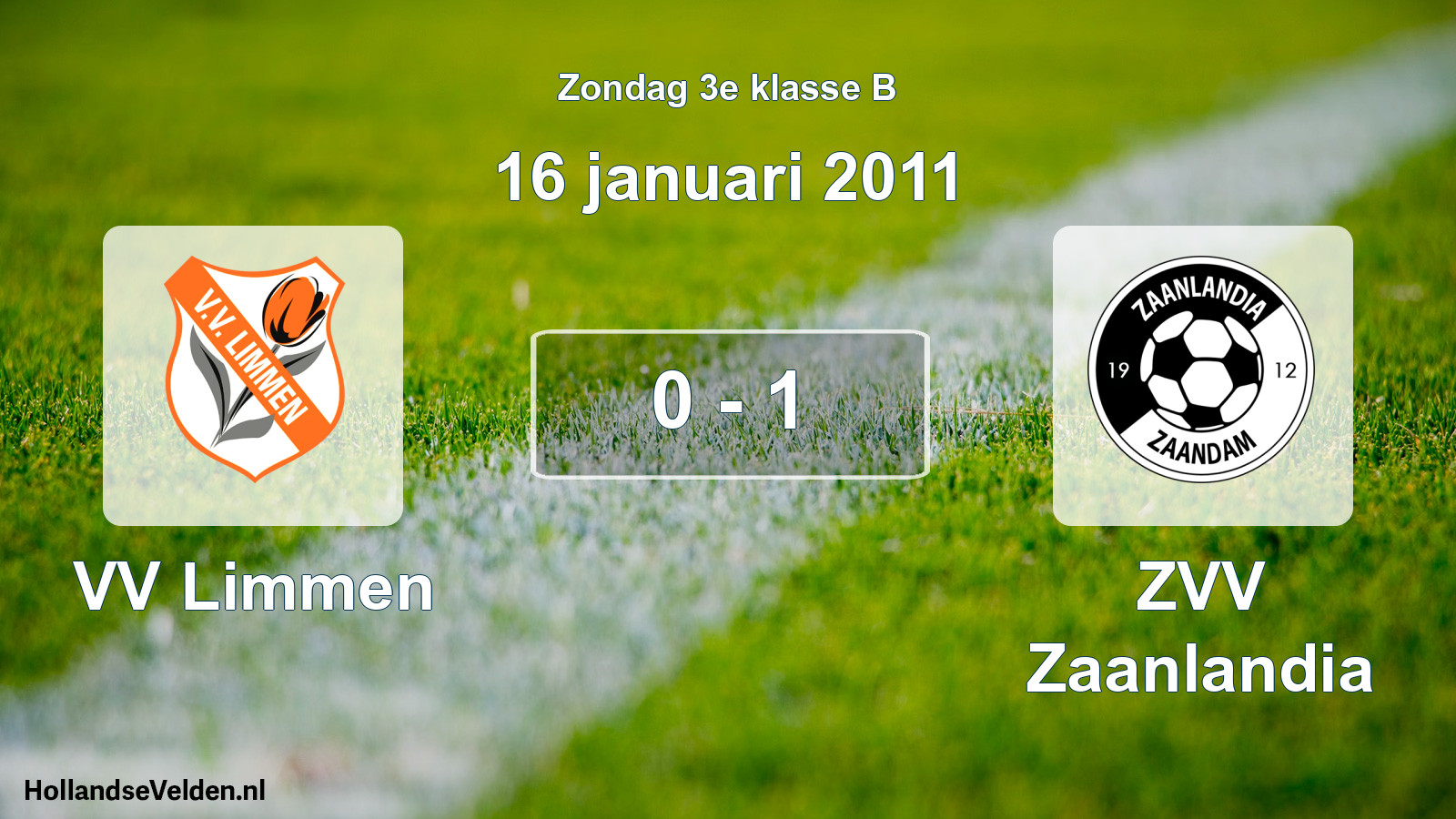 Total number of matches played: VV Limmen - ZVV Zaanlandia 0 - 1 (16 January 2011)