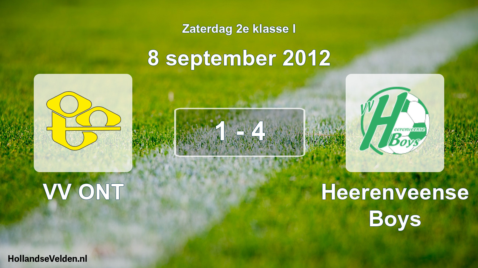 Total number of matches played: VV ONT - Heerenveense Boys 1 - 4 (8 September 2012)