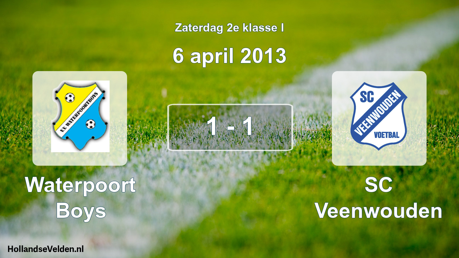 Total number of matches played: Waterpoort Boys - SC Veenwouden 1 - 1 (6 April 2013)