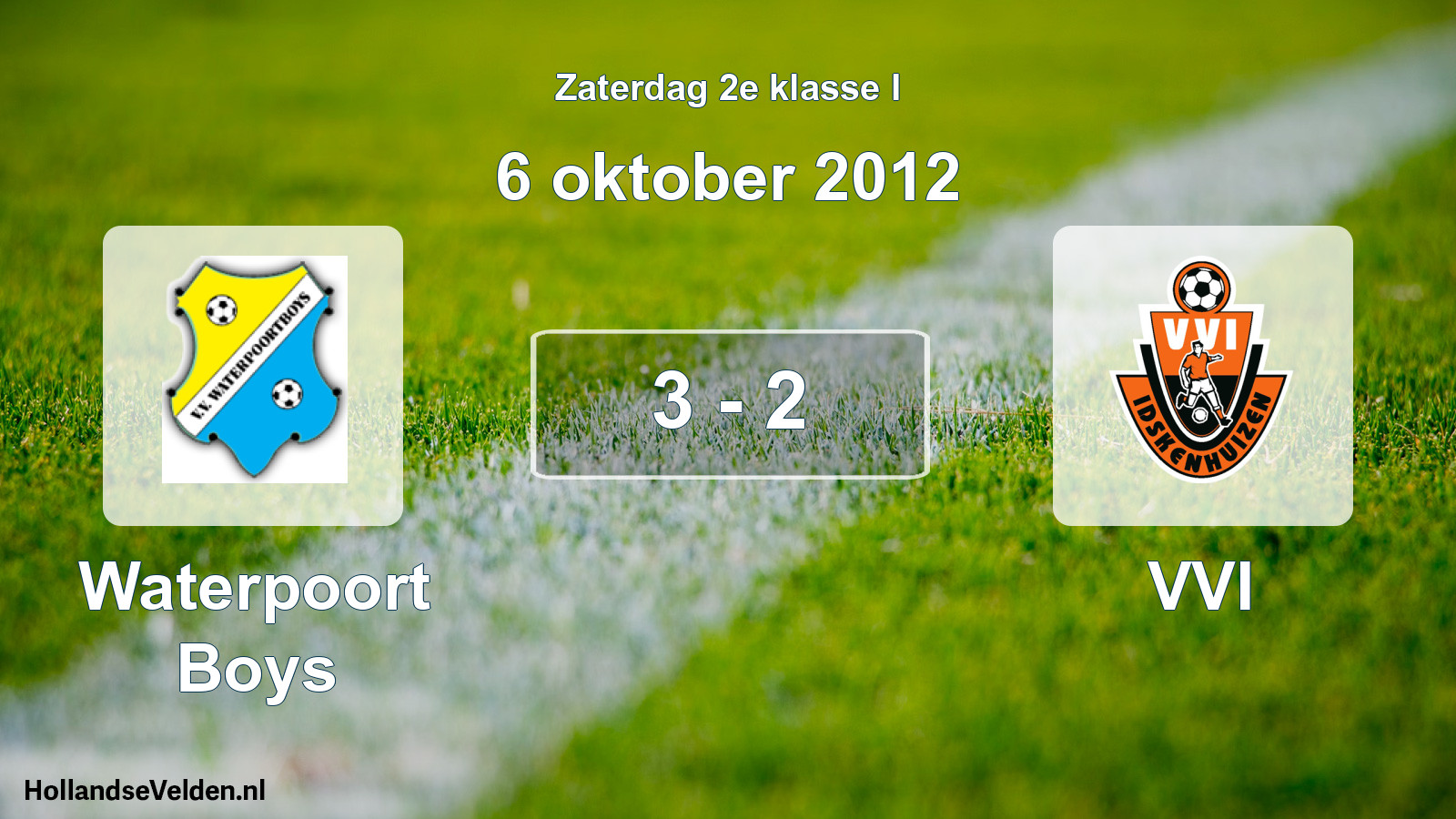 Total number of matches played: Waterpoort Boys - VVI 3 - 2 (6 October 2012)