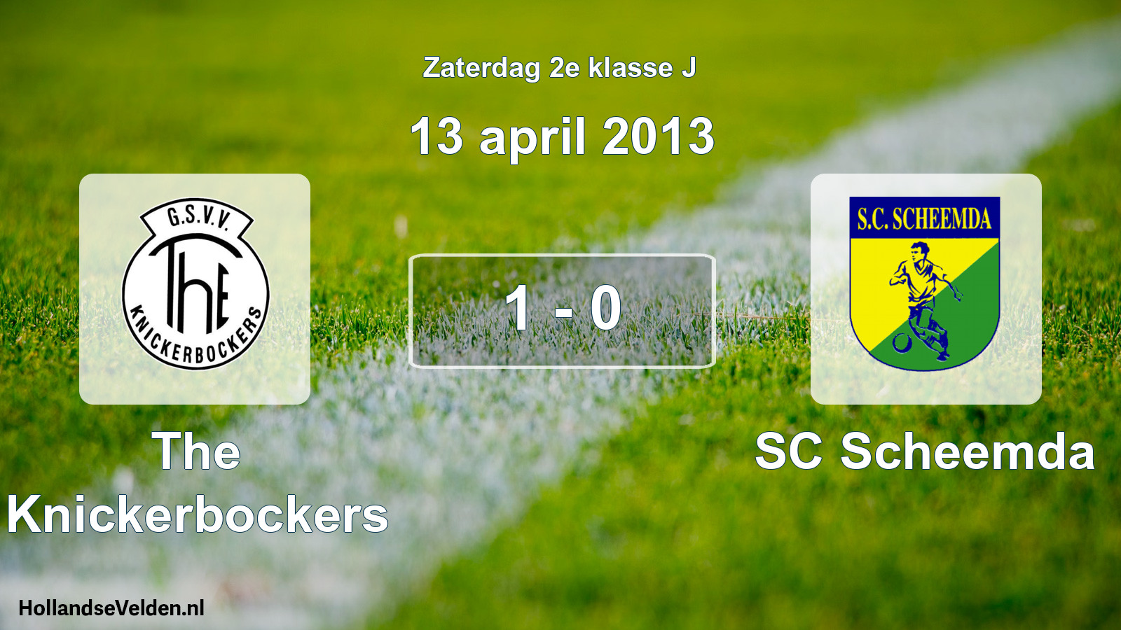 Total number of matches played: The Knickerbockers - SC Scheemda 1 - 0 (13 April 2013)