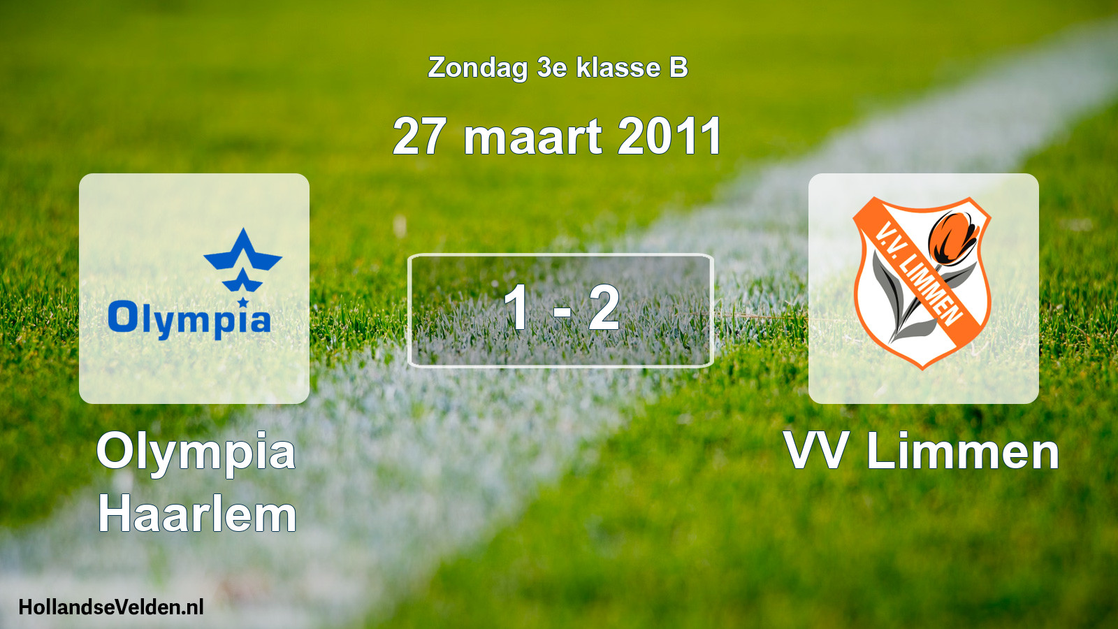 Total number of matches played: Olympia Haarlem - VV Limmen 1 - 2 (27 March 2011)