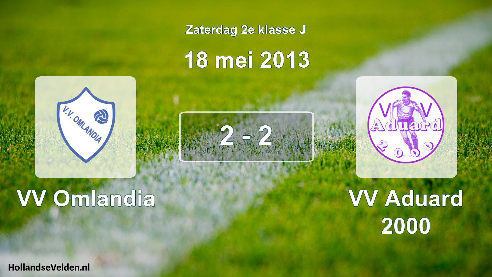 Total number of matches played: VV Omlandia - VV Aduard 2000 2 - 2 (18 May 2013)