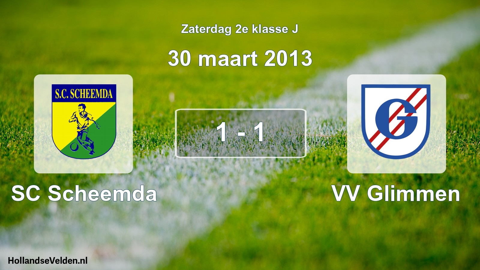 Total number of matches played: SC Scheemda - VV Glimmen 1 - 1 (30 March 2013)