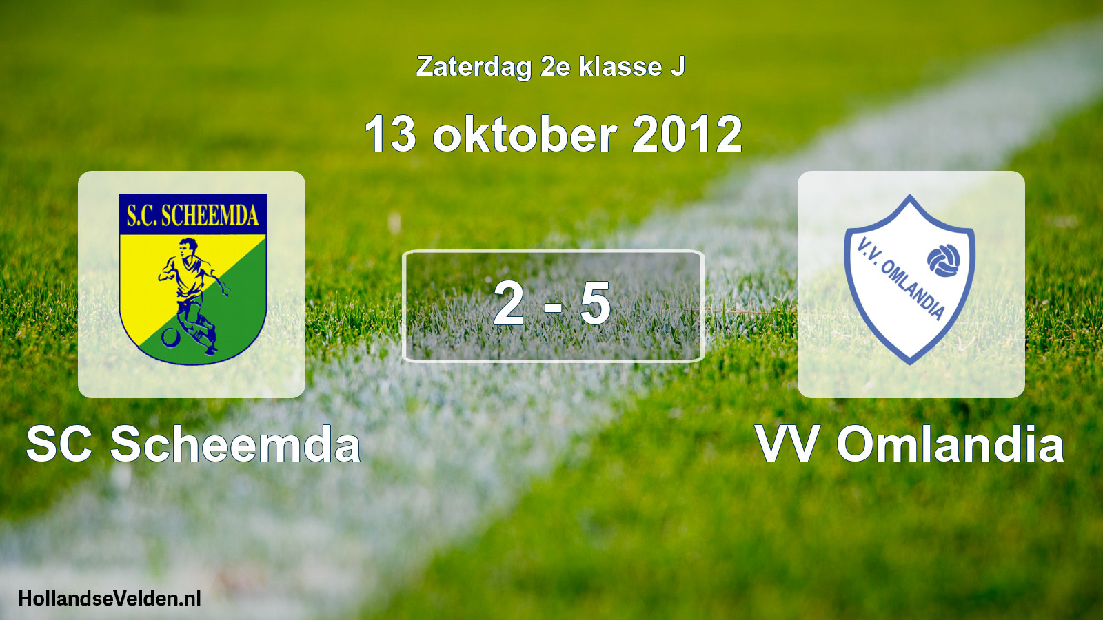 Total number of matches played: SC Scheemda - VV Omlandia 2 - 5 (13 October 2012)