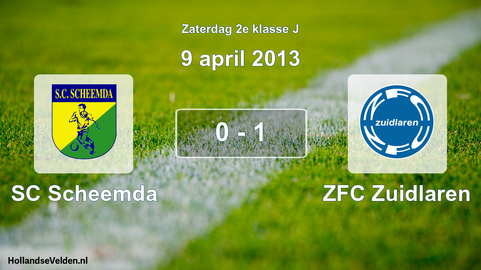 Total number of matches played: SC Scheemda - ZFC Zuidlaren 0 - 1 (9 April 2013)